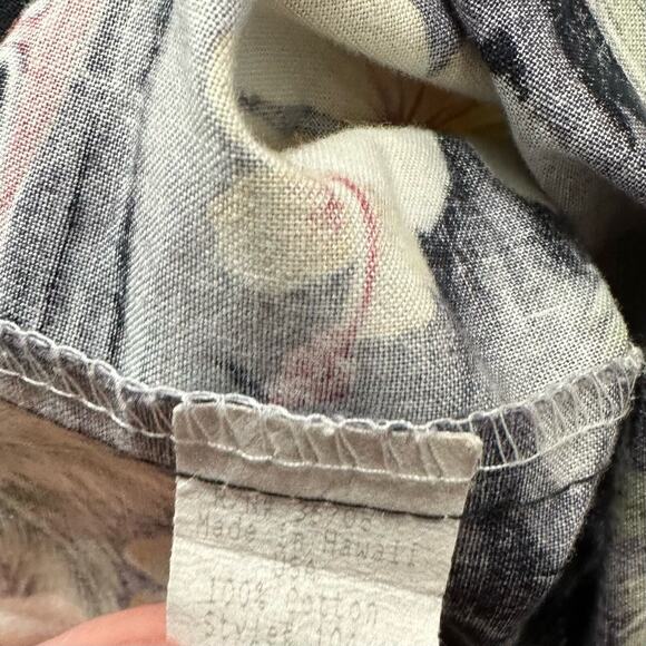 Vintage Hawaiian Shirt RJC Old Timey Cars Size Large Palm Trees Floral Button Up - Picture 9 of 9